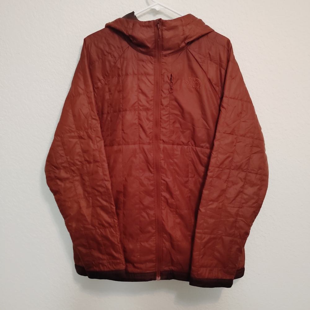 The North Face Men's Brown Hooded Jacket Slight Hole Defect As Shown In Pics